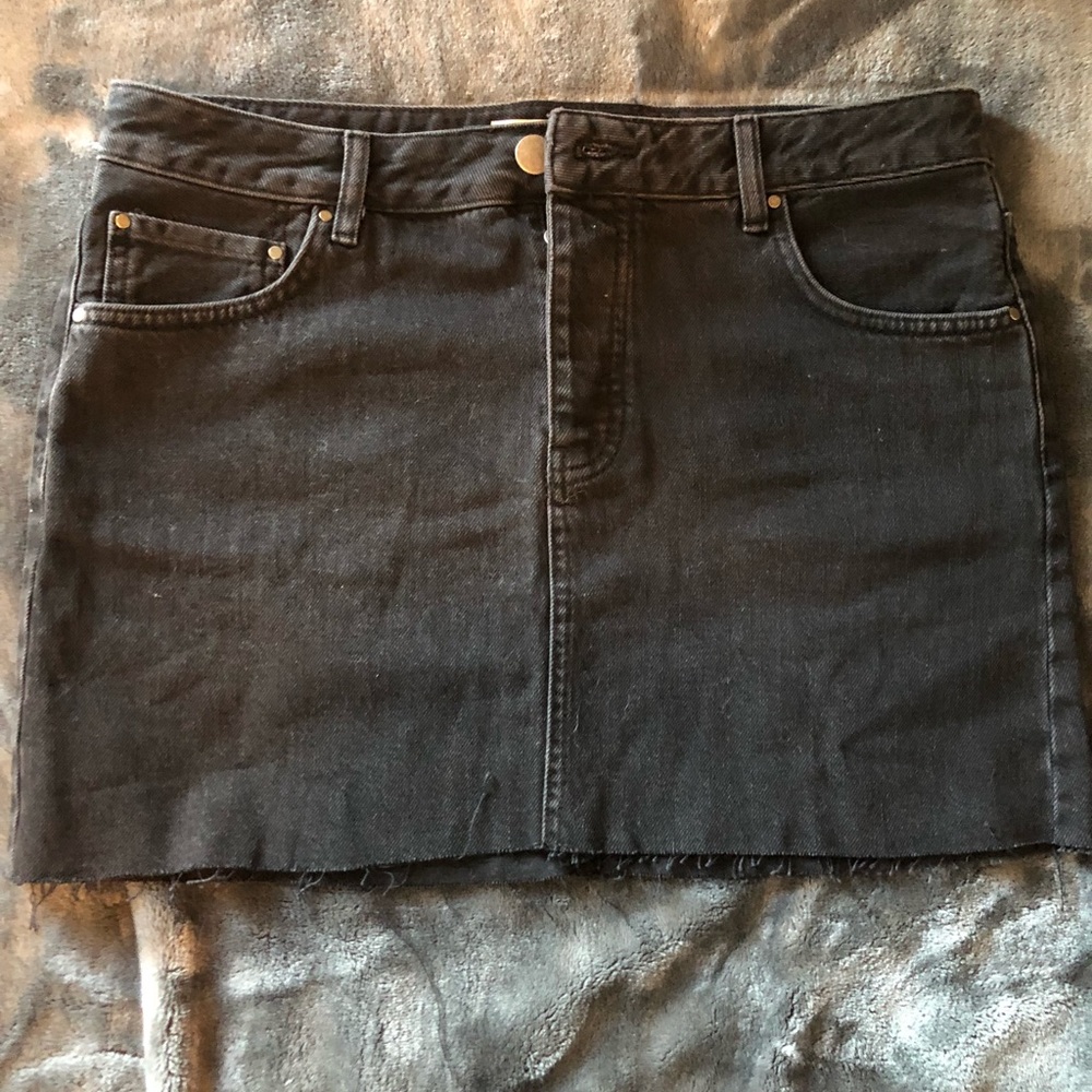 NWOT Asos Black Jean Skirt